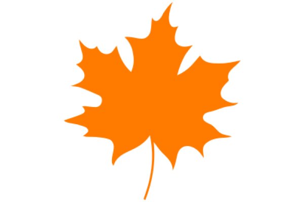 Vibrant Orange Maple Leaf