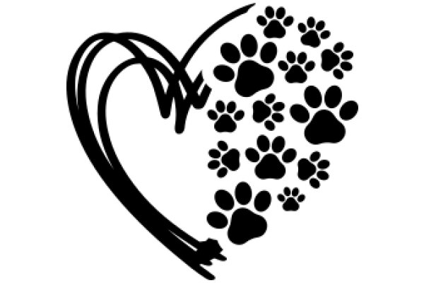 Illustration of a Paw Print Heart