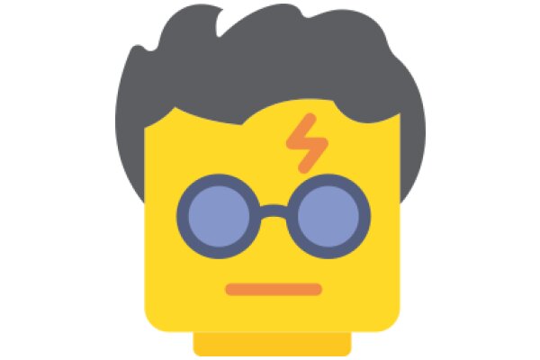 Stylized Character with Glasses and a Lightning Scar