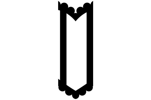 Stylized Letter 'M' with a Decorative Border