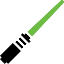 A Graphic Representation of a Green Lightsaber