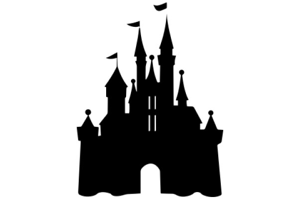 Silhouette of a Castle and Towers