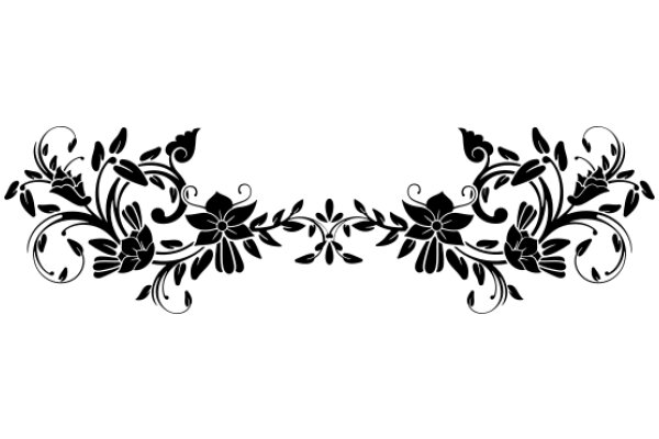 Elegant Black Floral Design