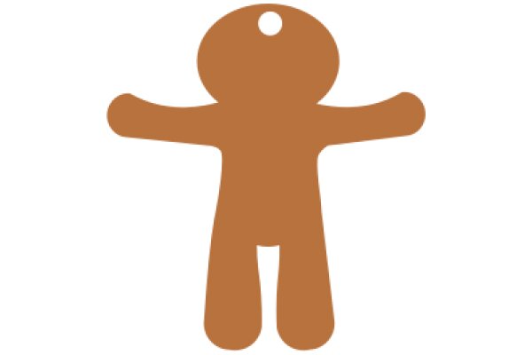 A Simple, Flat Design of a Brown Gingerbread Man