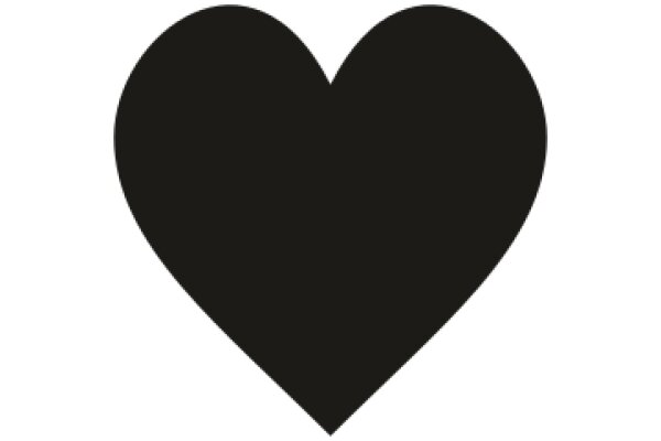 Simplicity in Design: A Black Heart Icon