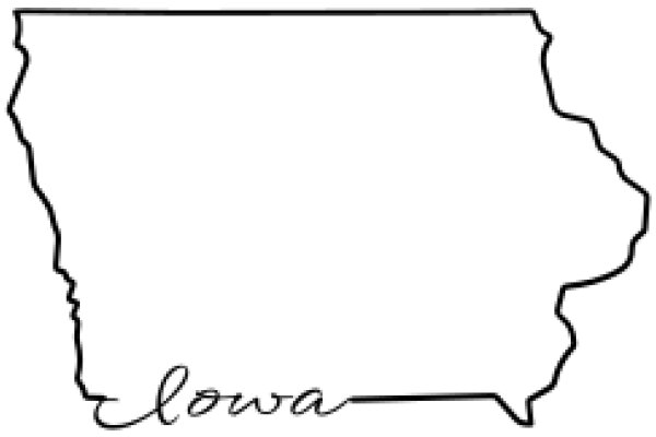 Simplistic State Outline: Iowa