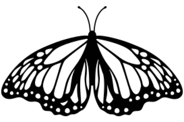 Stylized Black Butterfly Silhouette