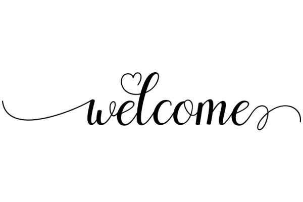 Welcome Sign with a Heart: A Symbol of Hospitality and Love