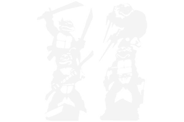 A Silhouette of a Ninja and a Samurai, Ready for Battle