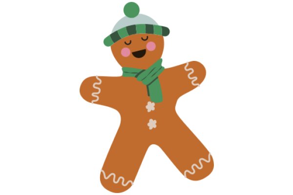 Gingerbread Man with a Cozy Winter Outfit