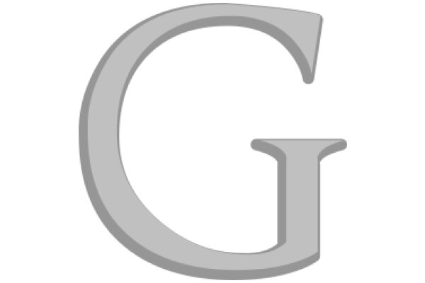 Simplistic Gray Letter 'G' on a White Background