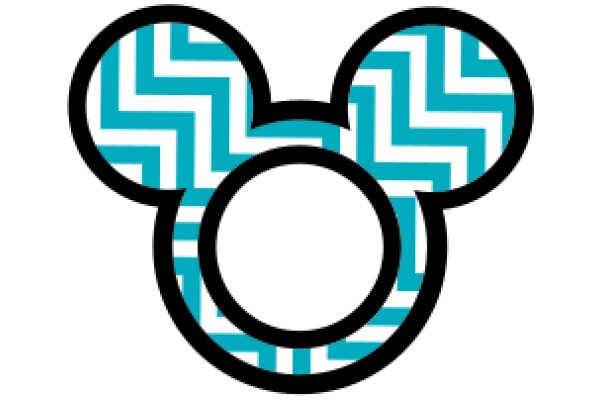 Stylized Mickey Mouse Ear Logo with a Zig Zag Pattern