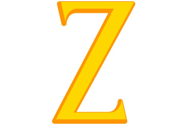 Vibrant Yellow Letter Z