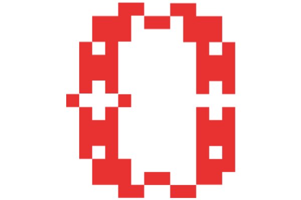 Digital Art: A Red Pixelated Logo