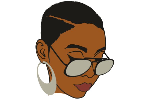 A Stylish Portrait of a Woman in Sunglasses and Earrings