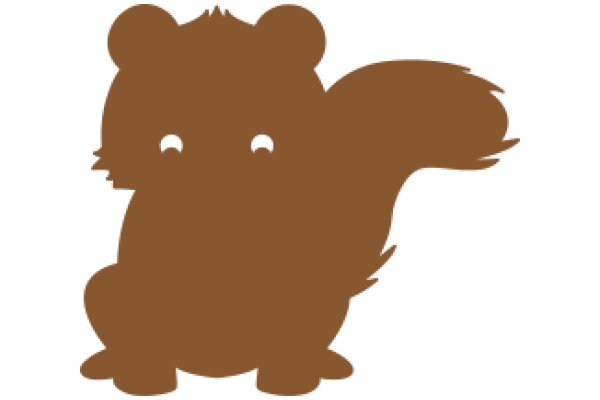 A Cute Brown Bear Silhouette