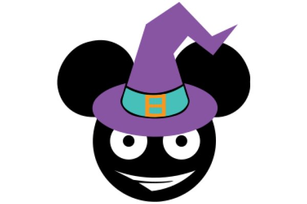 Whimsical Wizard's Hat on a Minimalist Mickey Mouse