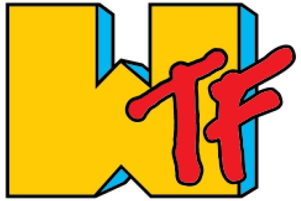 Vibrant Logo with the Word 'WTF' in a Stylized Font