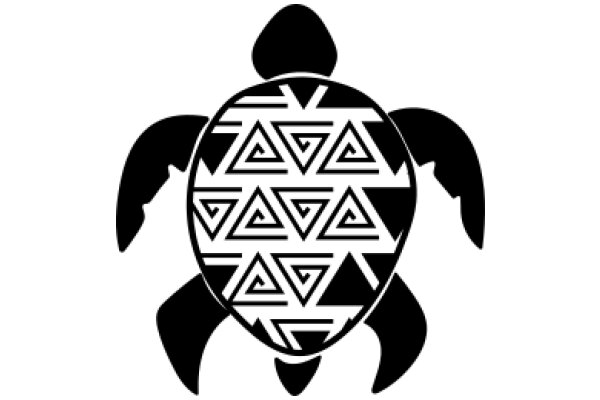 Stylized Turtle Design with Geometric Patterns