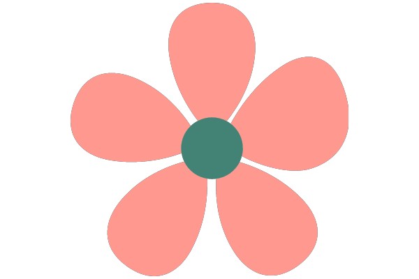 A Vibrant Pink Flower with a Green Center