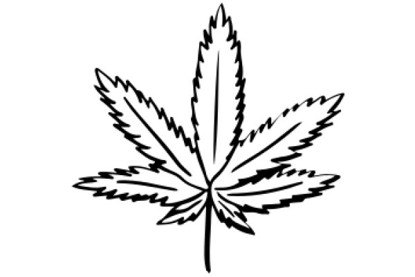 Stylized Illustration of a Cannabis Leaf