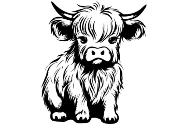 A Stylized Portrait of a Highland Cow