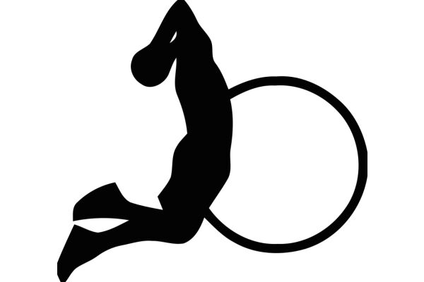 Silhouette of a Person with a Hula Hoop