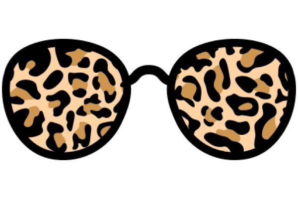 A Stylized Illustration of Two Ears with a Leopard Print Pattern