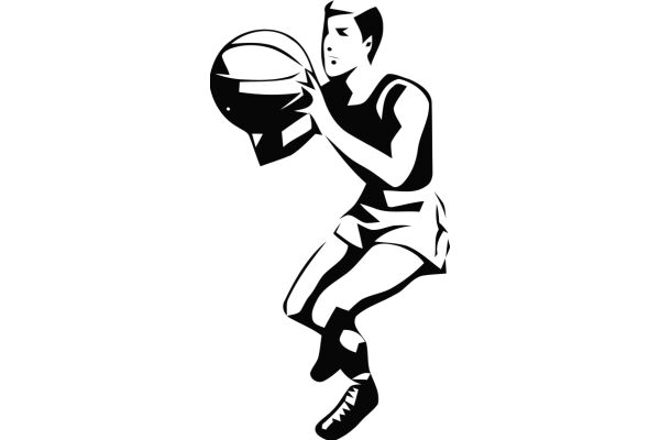 A Silhouette of a Basketball Player in Action