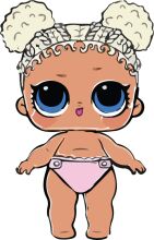 An Adorable Cartoon Character with Blonde Hair and Pink Swimwear