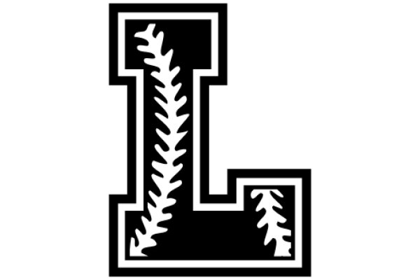 Stylized Letter L with a Baseball Stitch Design