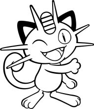 Adorable Cartoon Cat with a Smile and a Spaceship Ear