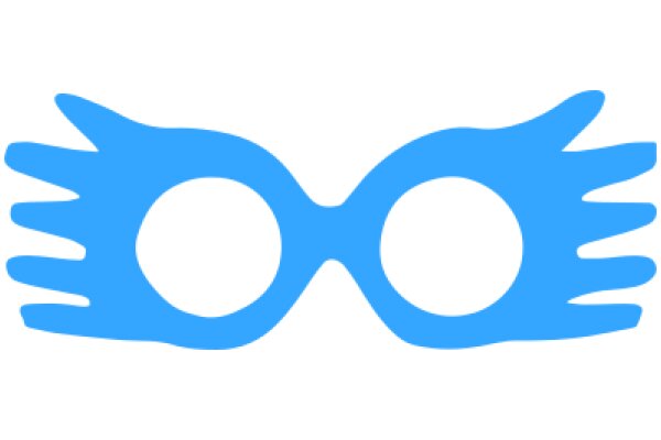 Stylized Blue Logo with Two Curved Eggs and a Wing-like Design