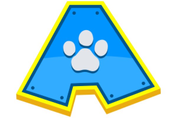 Vibrant A-Frame Sign with a Paw Print