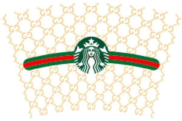 Starbucks Logo with Gingham Background