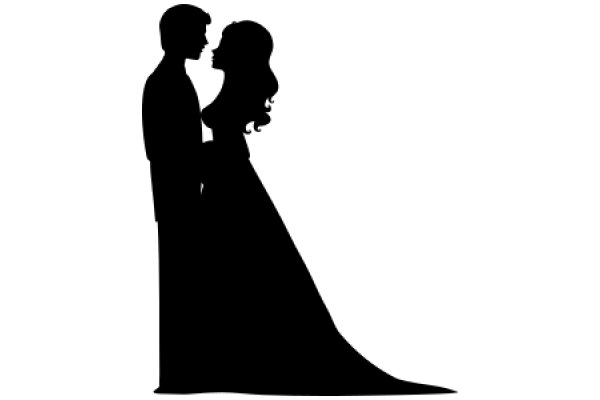 A Silhouette of Romance: A Couple's Embrace in