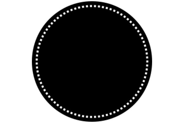 A Solid Black Circle with White Dots