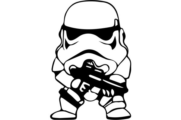 Stylish Illustration of a Stormtrooper from Star Wars