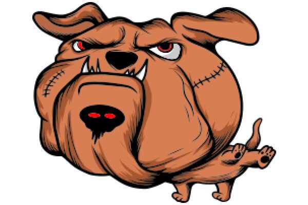 The Angry Bulldog: A Cartoon Illustration