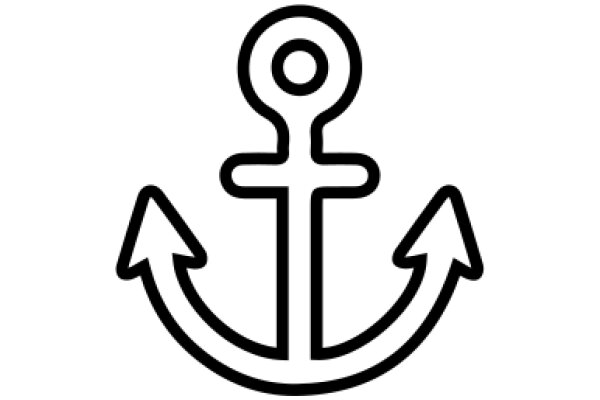 Simplistic Line Drawing of an Anchor