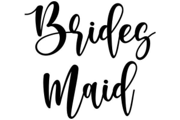 Elegant Black Calligraphy: Bridesmaid