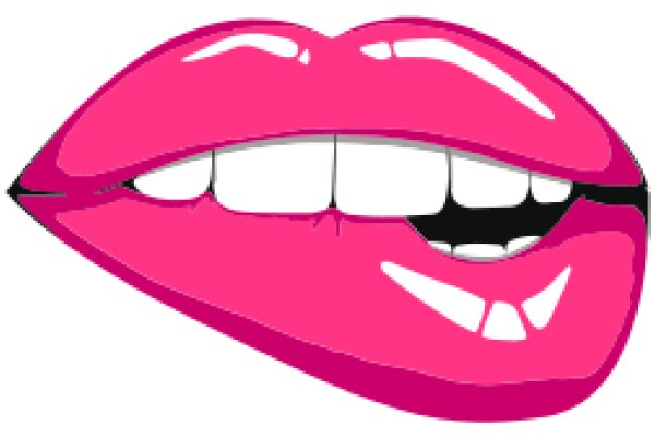 Vivid Pink Lipstick Illustration