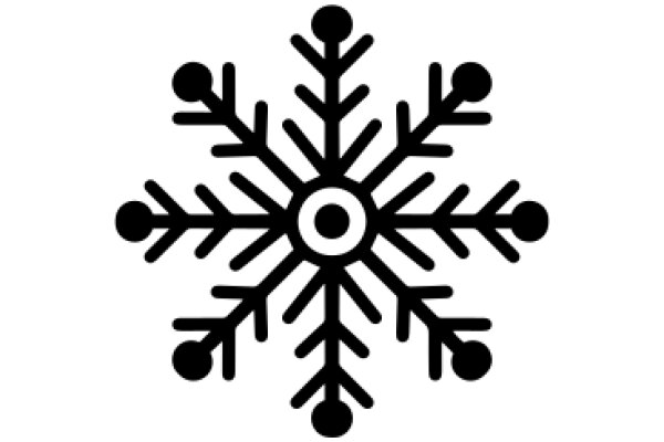 Stylized Snowflake with Abstract Design Elements