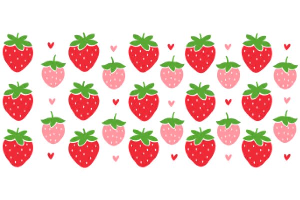 A Delightful Display of Strawberries and Hearts