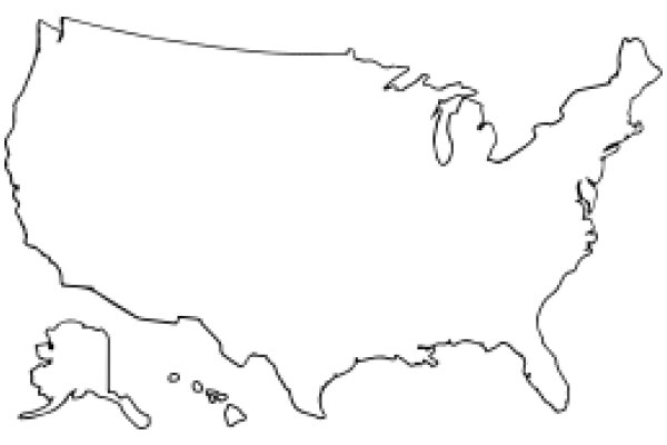 Simplified Map of the United States