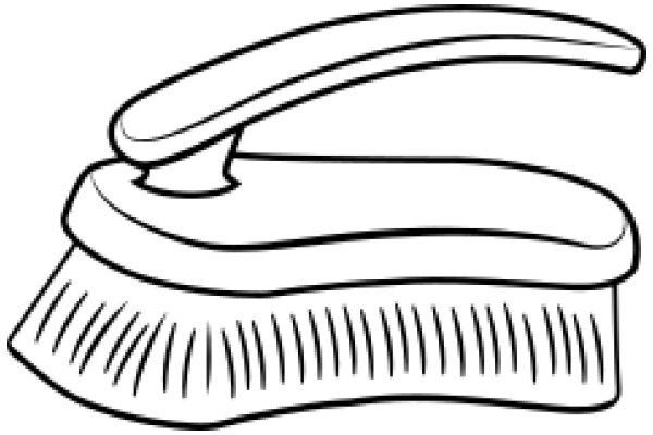 A Simple Line Drawing of a Brush and Comb Set