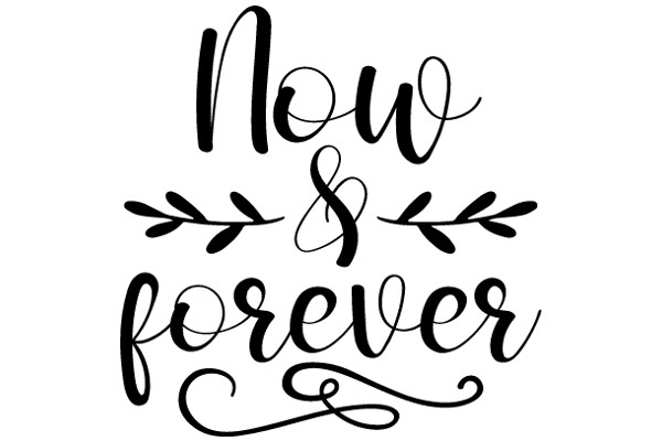 Elegant Sign: 'Now & Forever'