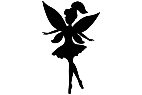 Silhouette of a Ballerina-Inspired Fairy