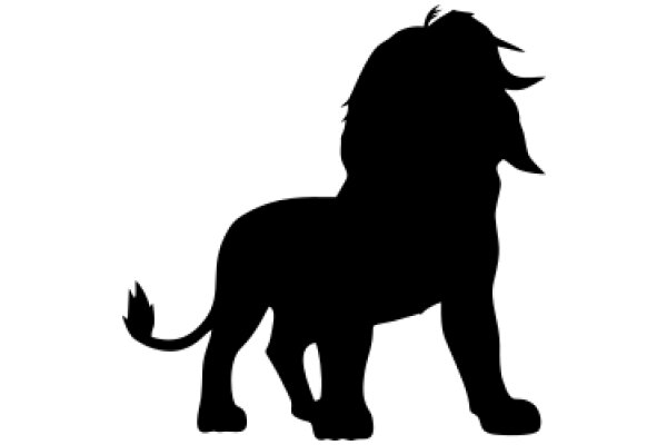 Silhouette of a Majestic Lion