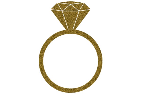 A Golden Engagement Ring with a Diamond Top